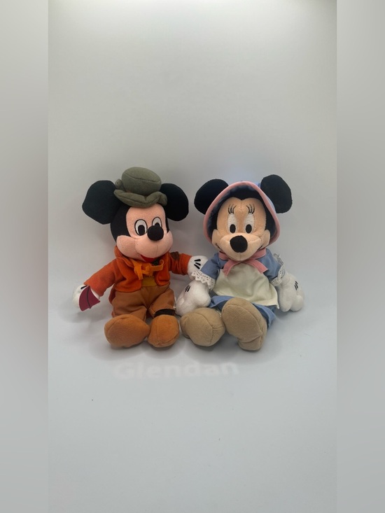 Disney Other - Disney Mickey & Minnie Plush Pair  9” - Bob Cratchit & Pionner Minnie  OS